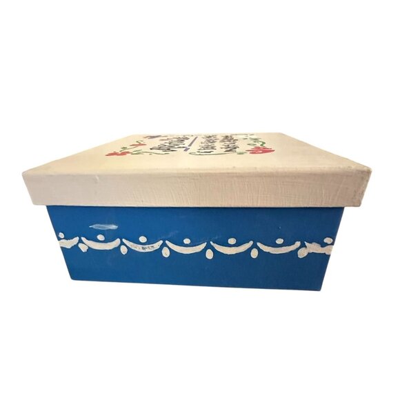 Vintage 70's Hand Painted Box Art Photo Storage Attitude Makes a Difference - Picture 2 of 12